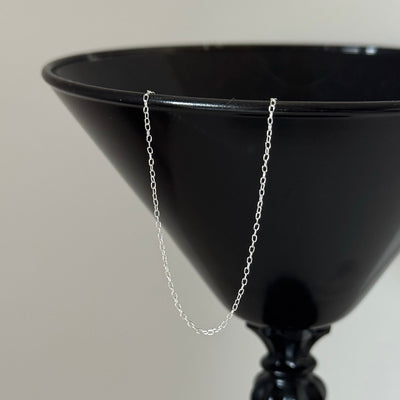 [ SV925 ] oval link chain necklace