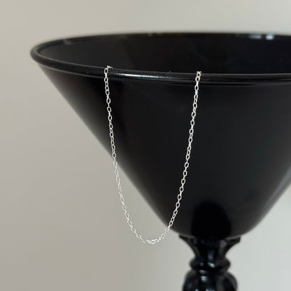 [ SV925 ] oval link chain necklace