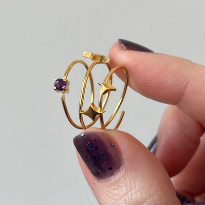 [ amethyst ] procyon gold [ free size ]