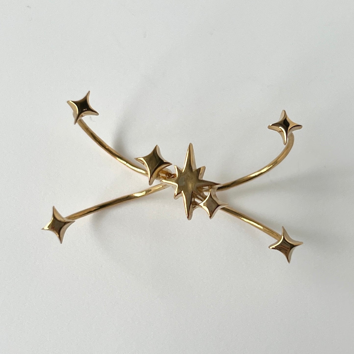 [ gold ] double ptolemaeus ring [ free size ]