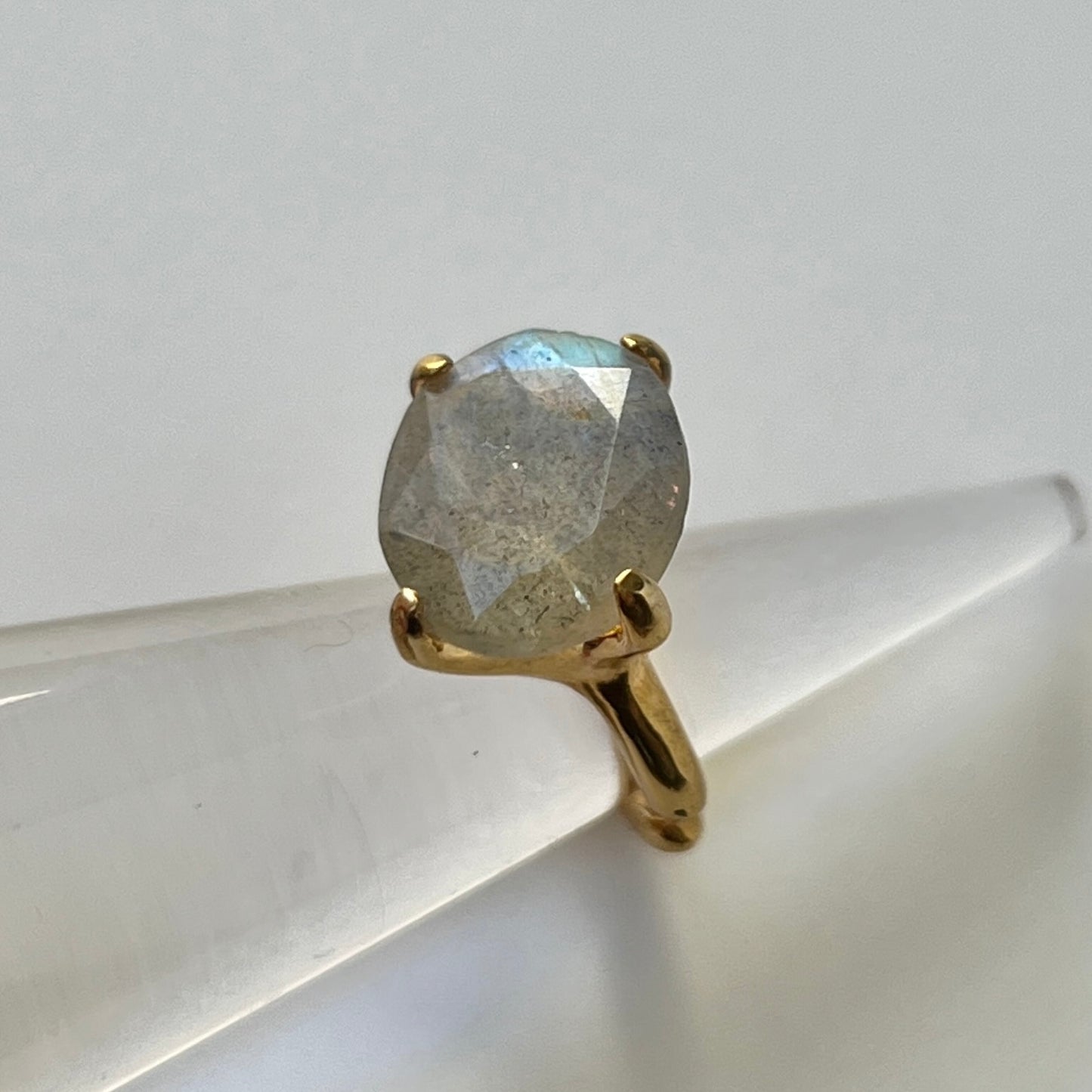 [ labradorite ] GEM ear cuff gold