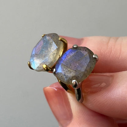 [ labradorite ] GEM ear cuff gold