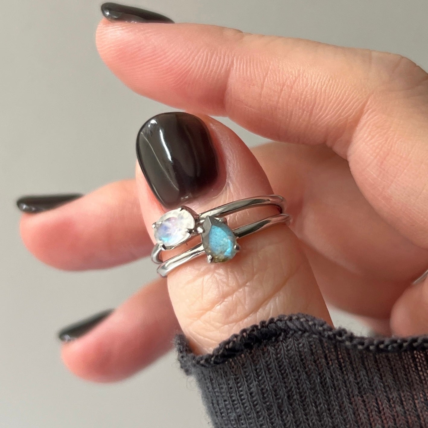【 recommended set 】oval & drop silver