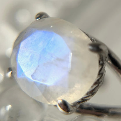 [ rainbow moon stone ] reine pinky silver