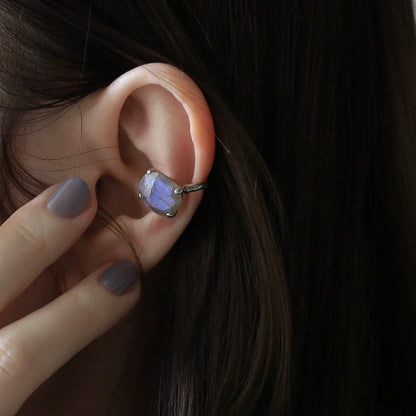[ labradorite ] GEM ear cuff silver