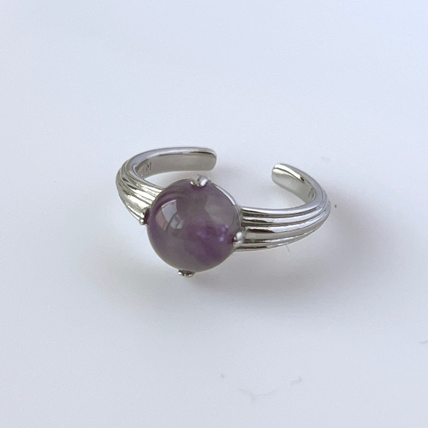 [ vine amethyst ] croissant silver
