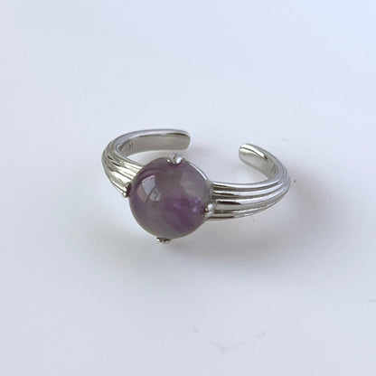 [ vine amethyst ] croissant silver