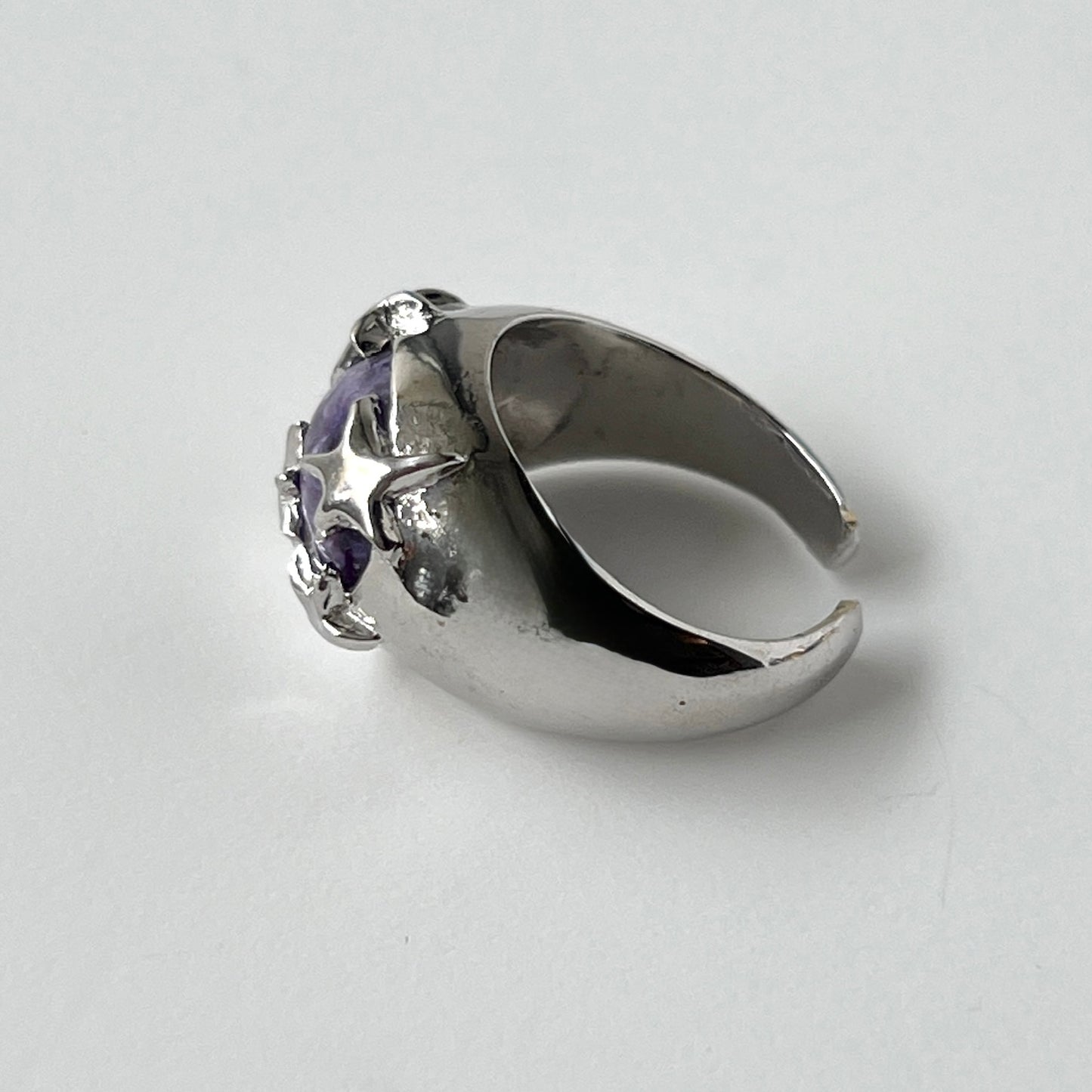 [ charoite ] twinkle ring silver