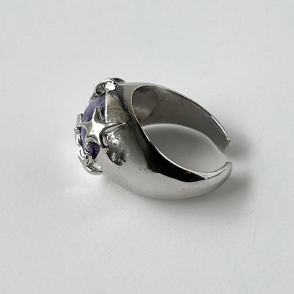 [ charoite ] twinkle ring silver