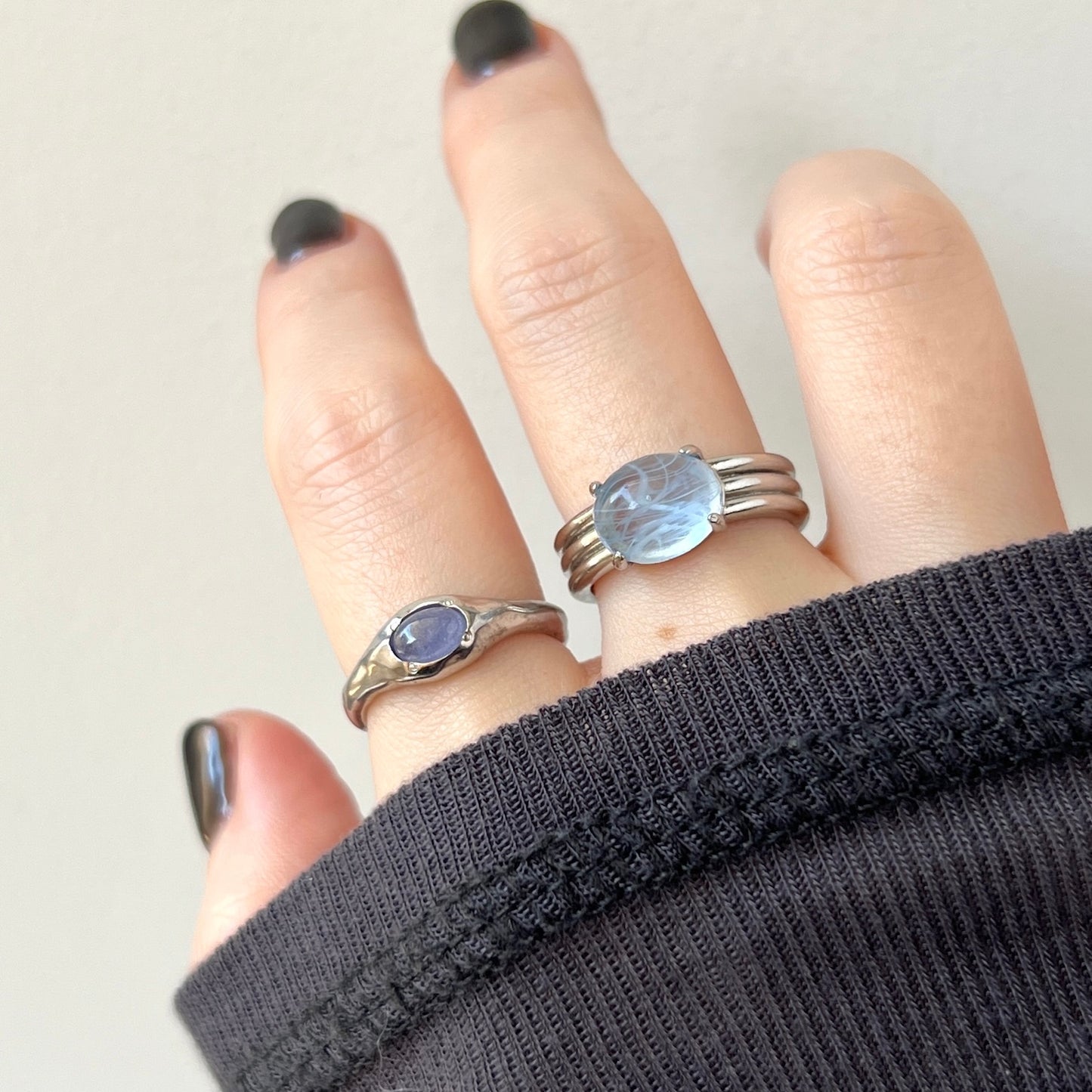 [ tanzanite ] pebble silver