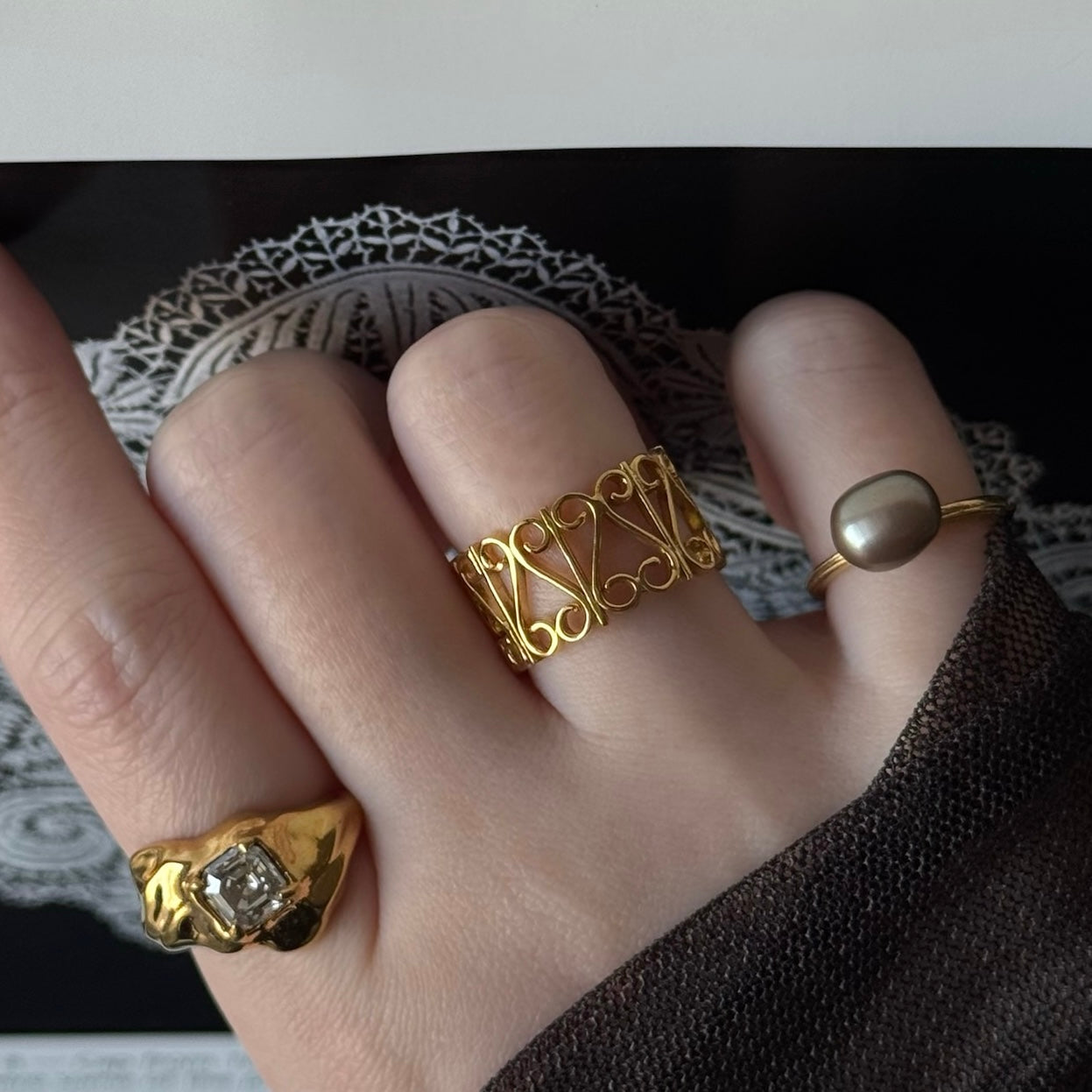 [ gold ] garden heart [ free size ]