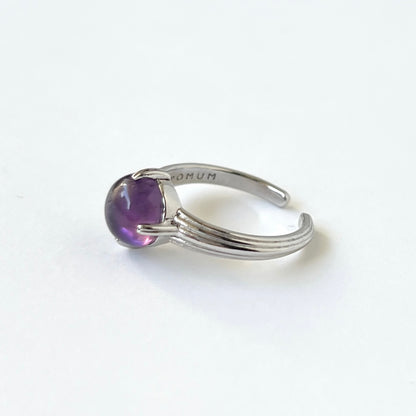 [ amethyst ] croissant silver