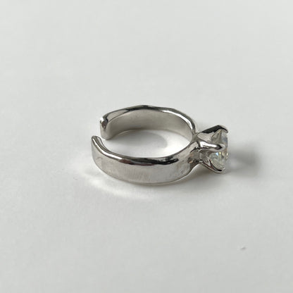 [ angel aura quartz ] um silver ring
