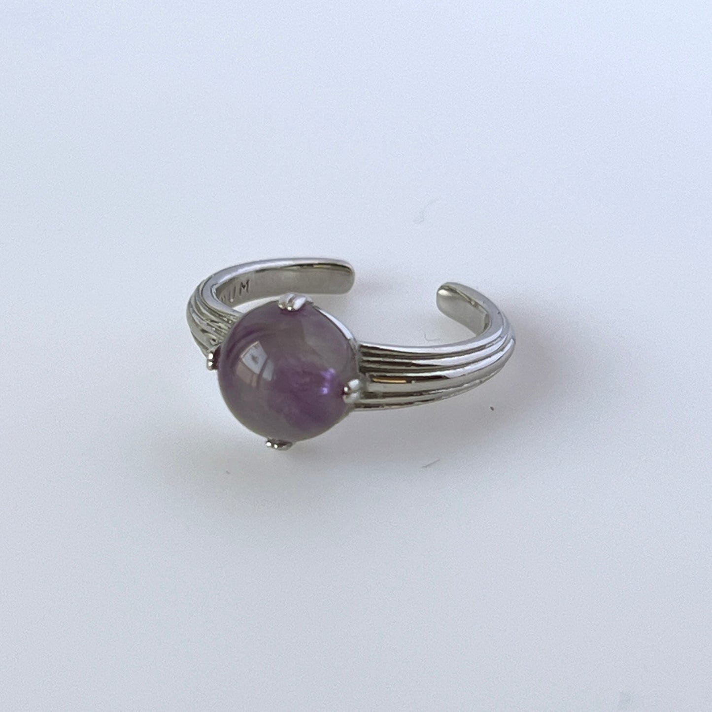 [ vine amethyst ] croissant silver