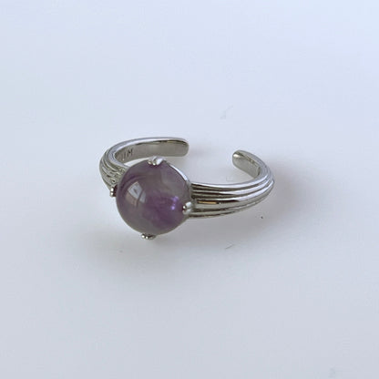 [ vine amethyst ] croissant silver