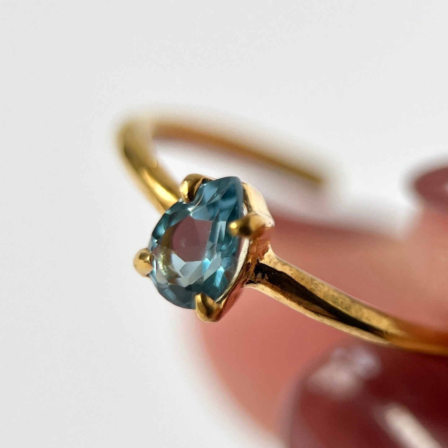 [ london blue topaz ] dorp faceted cut ring  gold [ free size ]