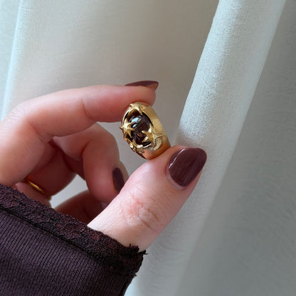 [ red garnet ] twinkle ring gold