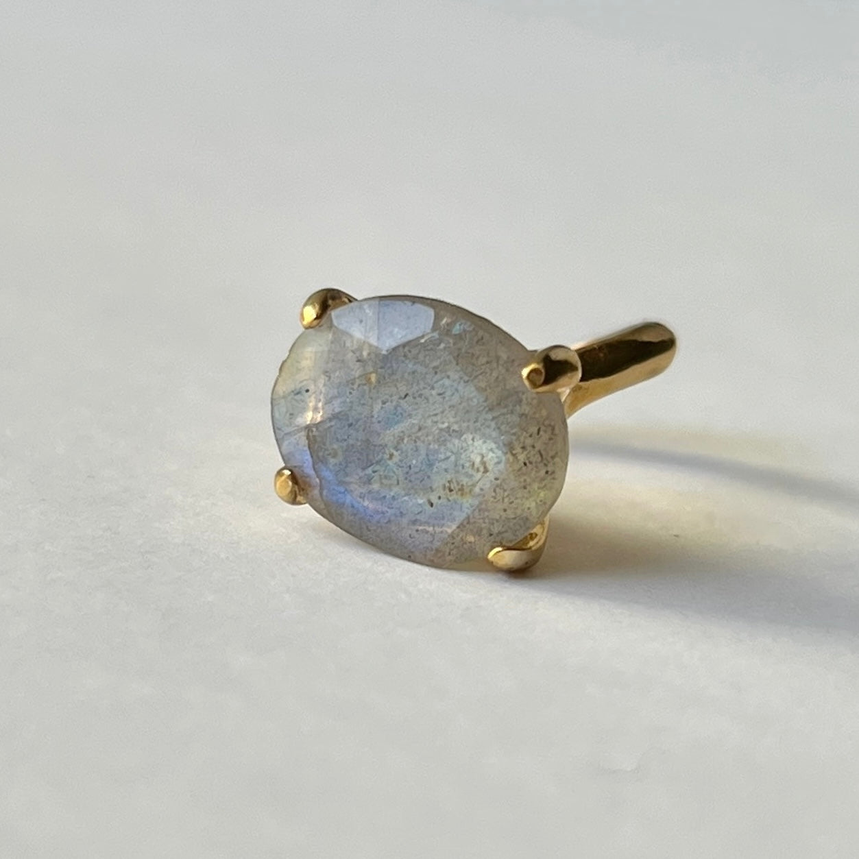 [ labradorite ] GEM ear cuff gold