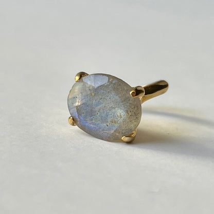 [ labradorite ] GEM ear cuff gold