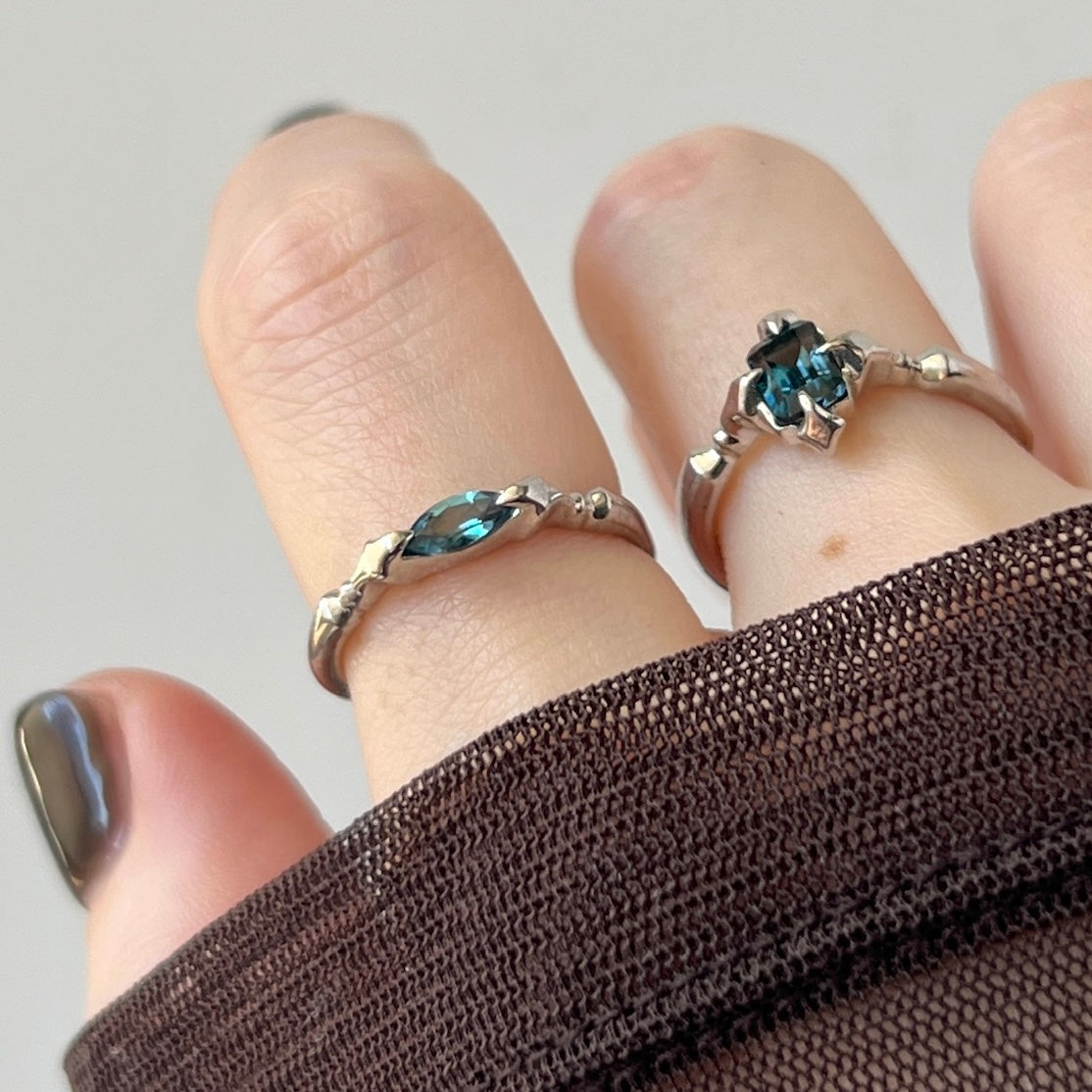 [ london blue topaz ] polar star silver