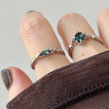 [ london blue topaz ] polar star silver