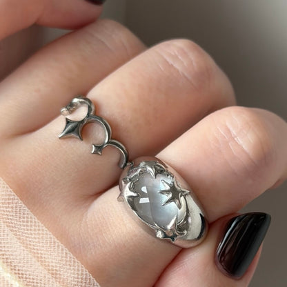 [ mother of pearl doublet ] twinkle ring silver