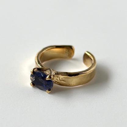 [ iolite ] um gold ring [ free size ]