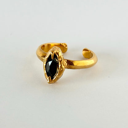 [ black spinel ] marquis stone gold