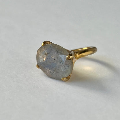 [ labradorite ] GEM ear cuff gold