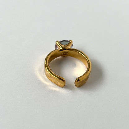 [ mystic quartz ] um gold ring [ free size ]