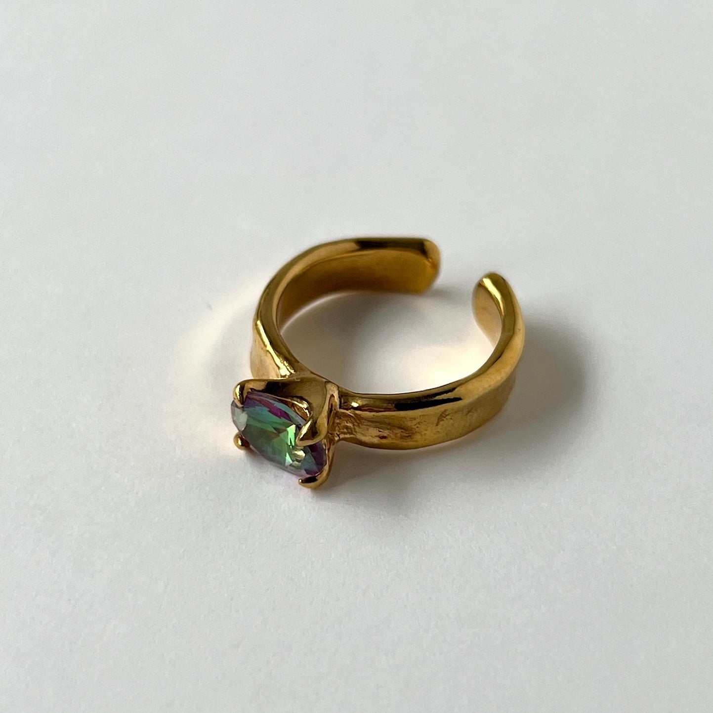 [ mystic quartz ] um gold ring [ free size ]