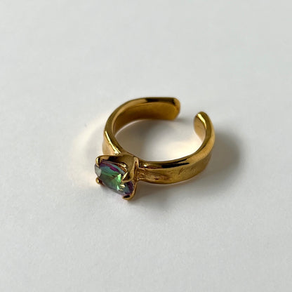 [ mystic quartz ] um gold ring [ free size ]