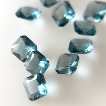 [ light blue glass ]  melt ring  silver
