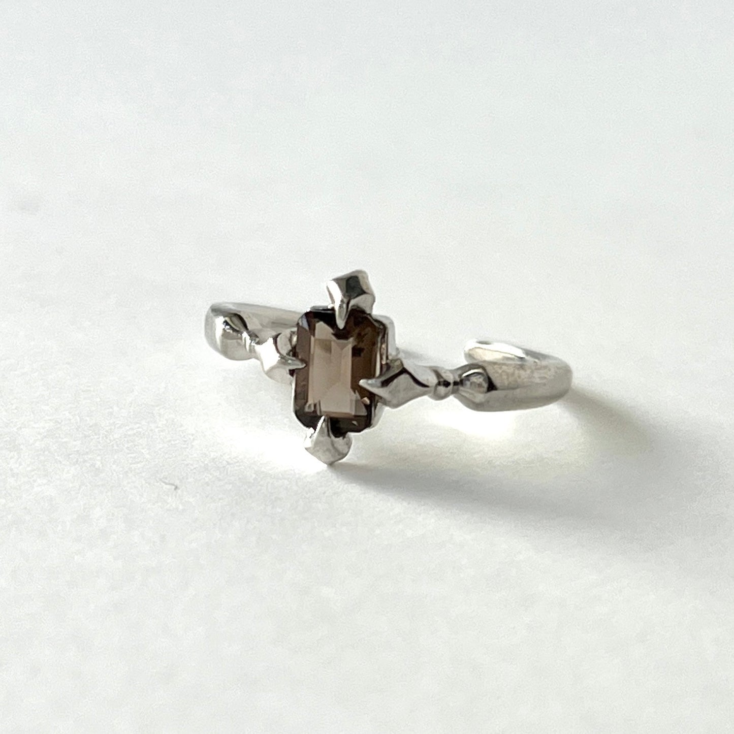 [ smoky quartz ] polaris silver
