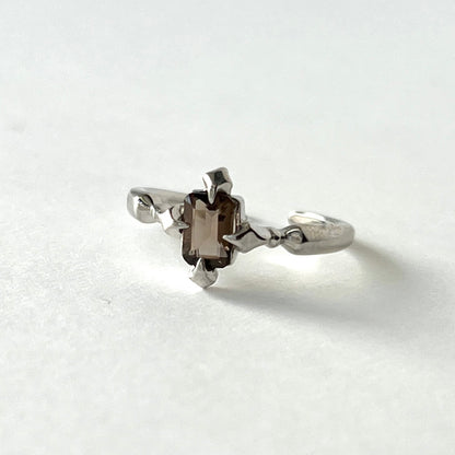 [ smoky quartz ] polaris silver
