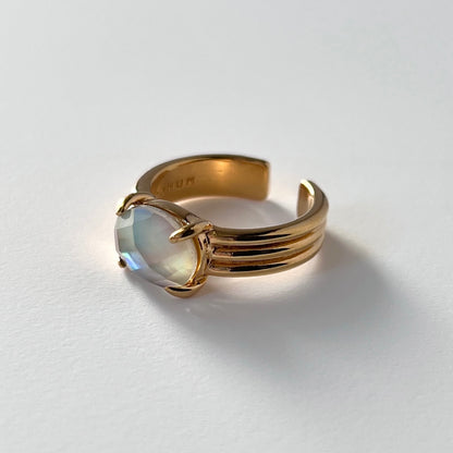 [ black shell (multi-faceted) ] trois gold