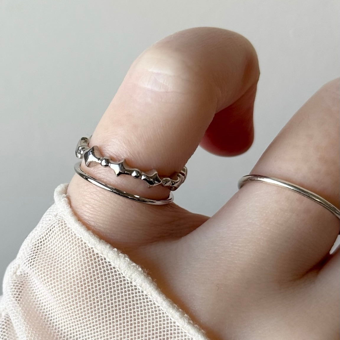 [ silver ] stella wreath ring [ free size ]