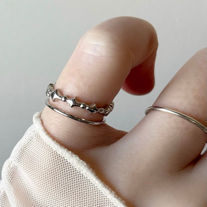 [ silver ] stella wreath ring [ free size ]