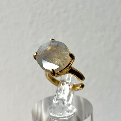 [ labradorite ] GEM ear cuff gold