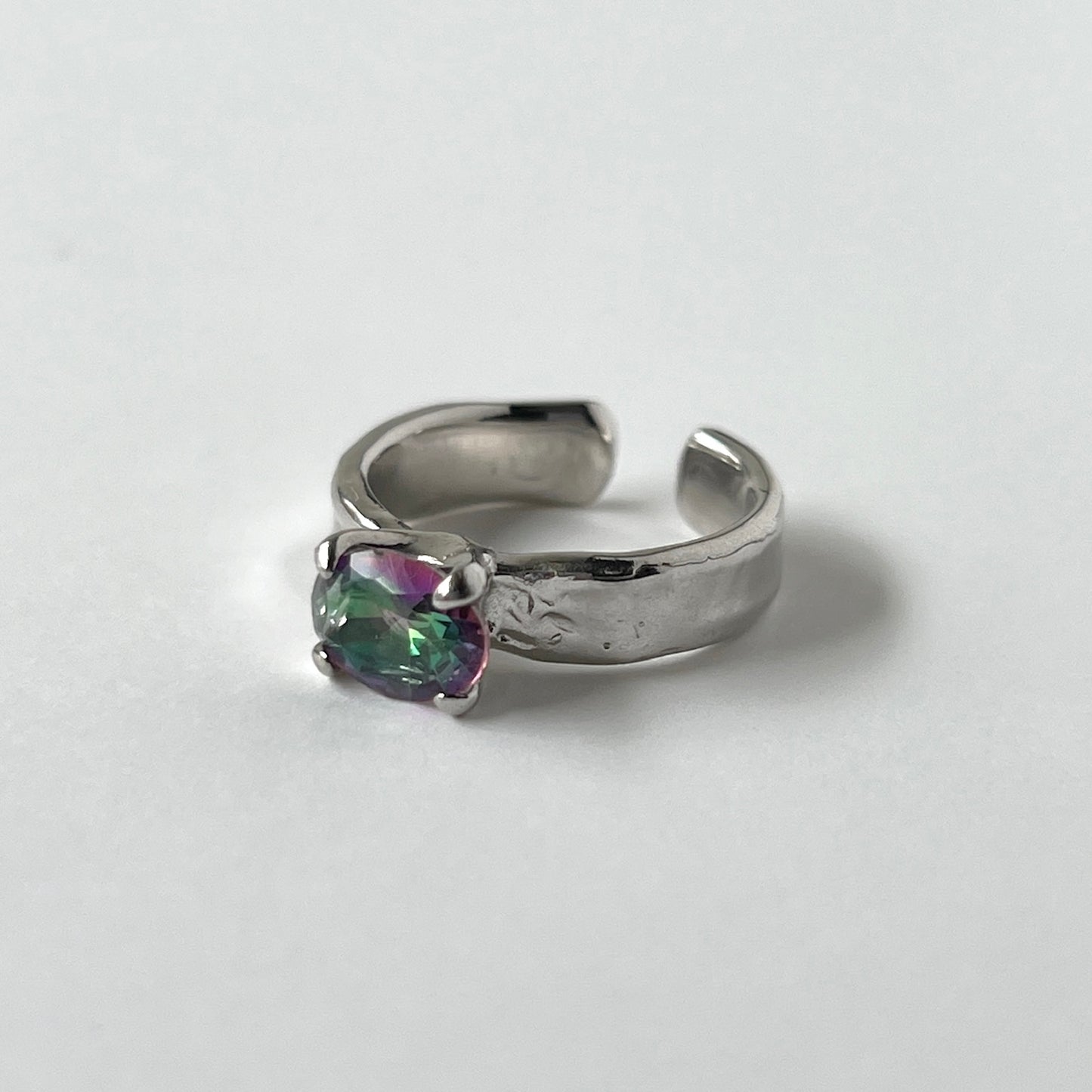 [ mystic quartz ] um silver ring [ free size ]