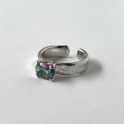 [ mystic quartz ] um silver ring [ free size ]