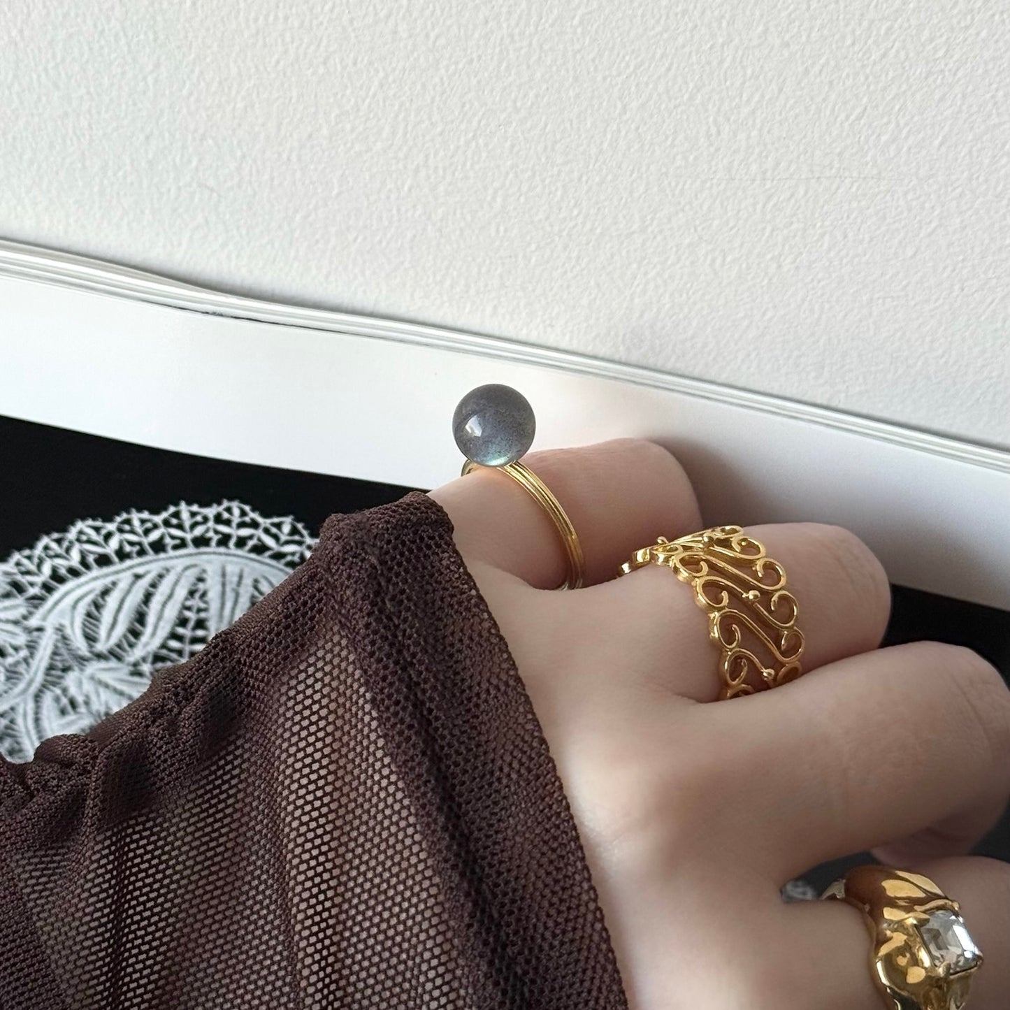 [ labradorite ] churros gold