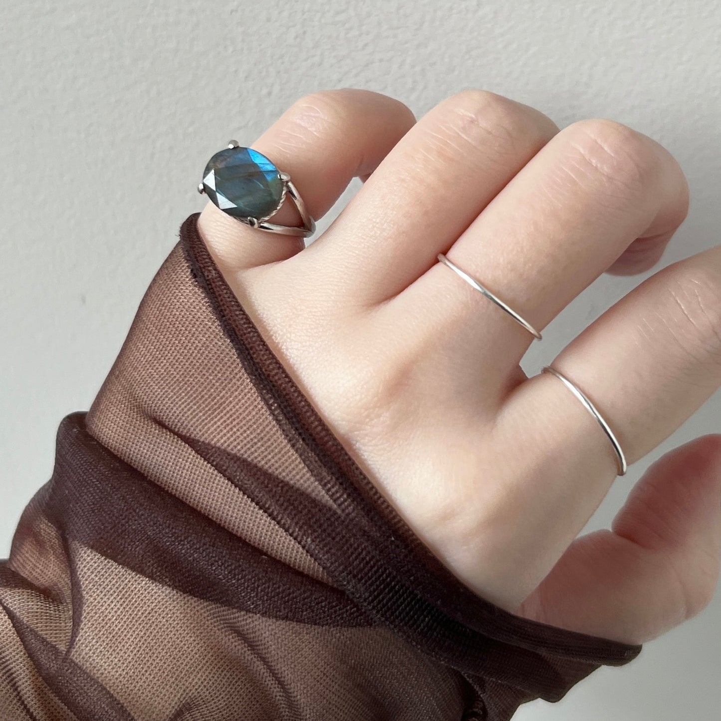 [ labradorite ] reine pinky silver