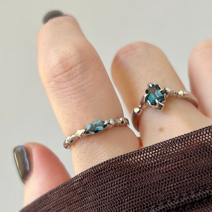 [ london blue topaz ] polar star silver