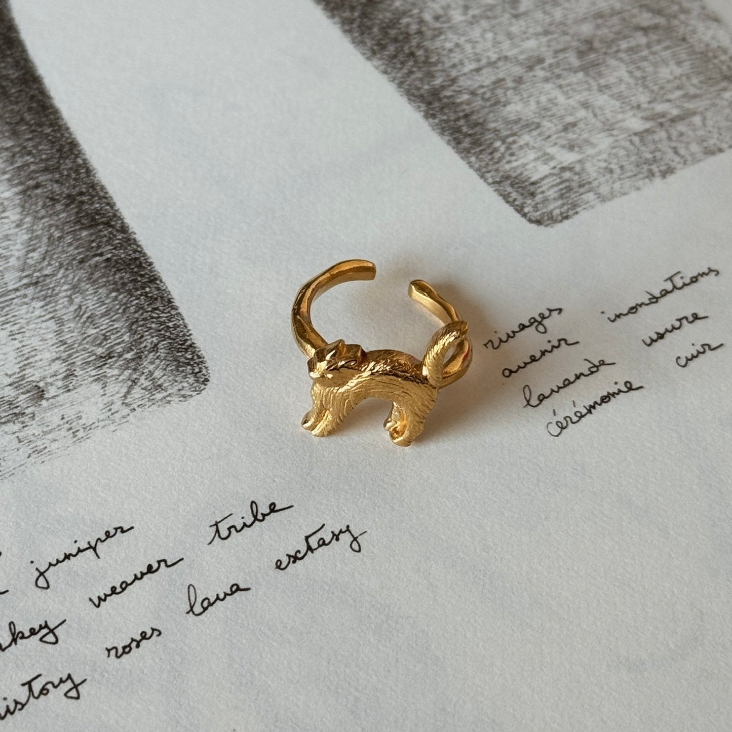 [ gold ] cat pinky [ free size ]