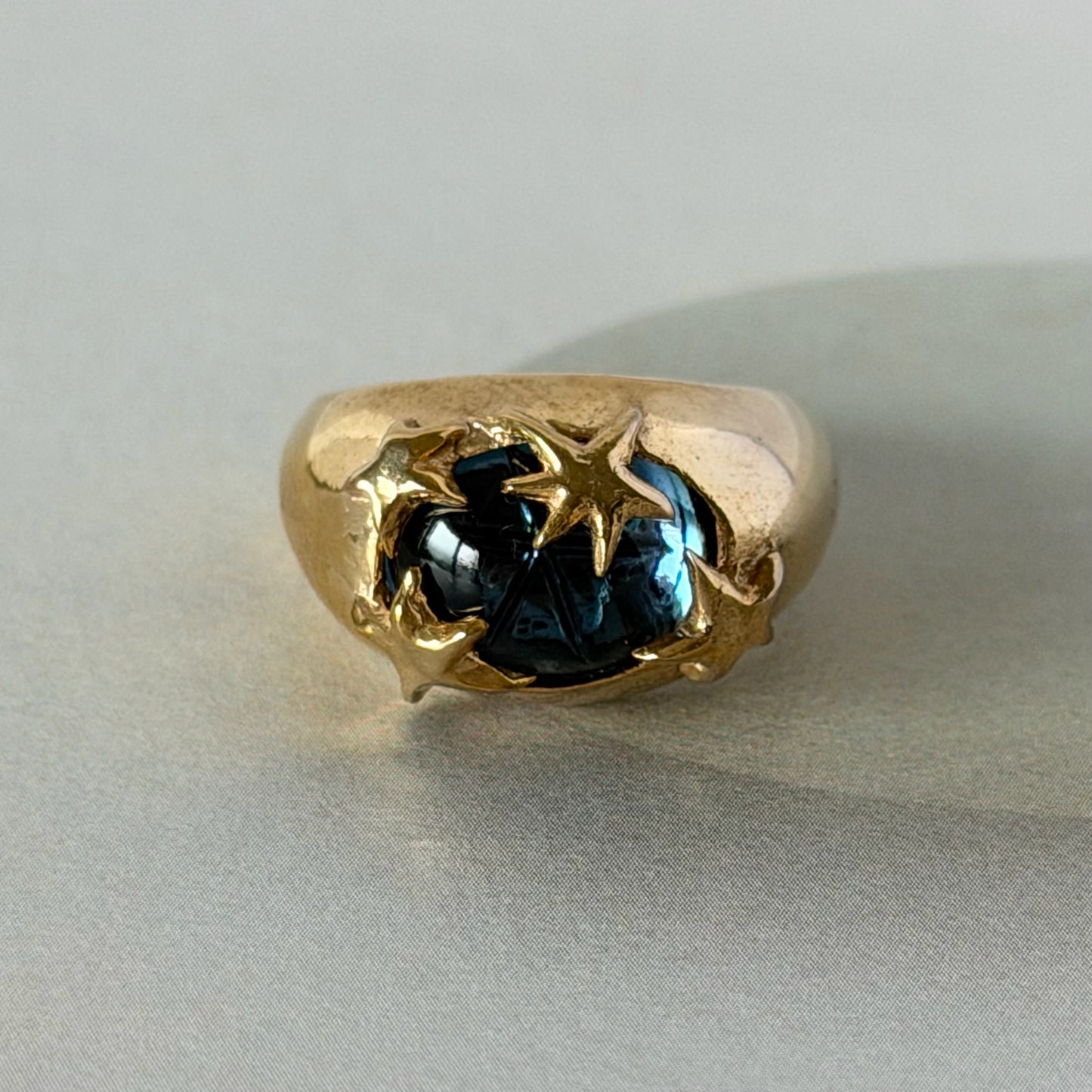 [ star dark blue ] twinkle ring gold