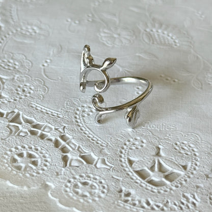 [ silver ] ivy ring [ free size ]