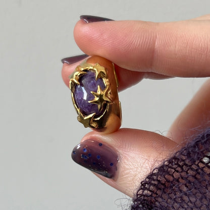 [ charoite ] twinkle ring gold