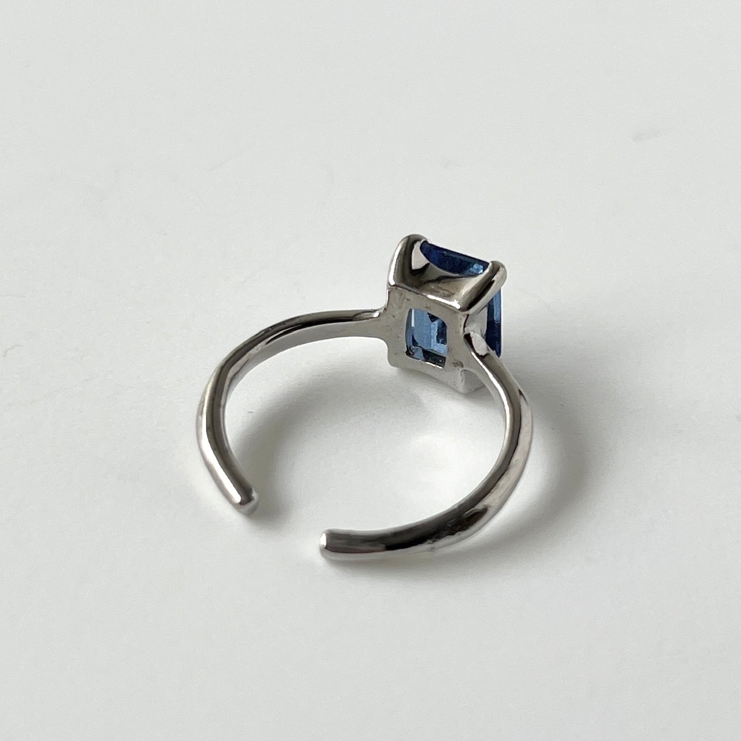[ blue mystic topaz ] rectangle faceted cut silver