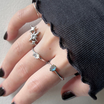 【 recommended set 】oval & drop silver